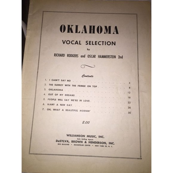 Vocal Selection From OKLAHOMA ! Vintage Song Book Sheet Music - Picture 8 of 8